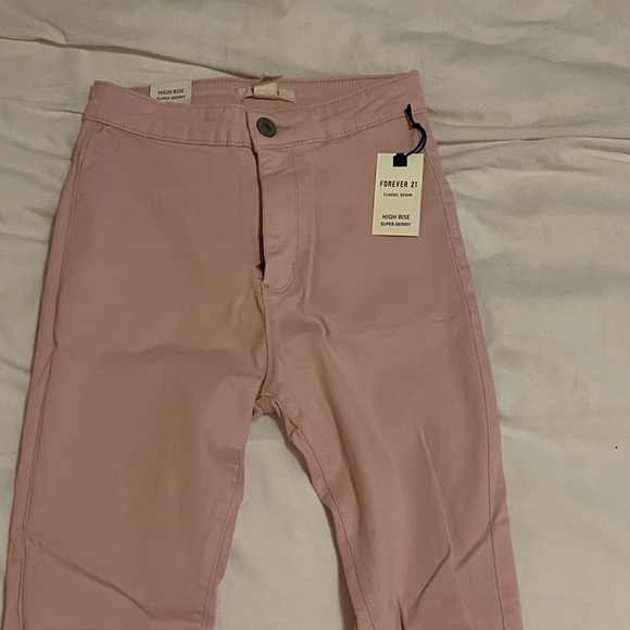 New Light Pink Skinny Jeans Sz 26 - Picture 7 of 10